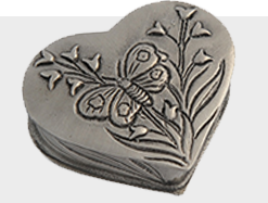 Pewter ashes jewelry
