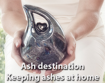 Keeping cremated remains at home in a personal memorial place