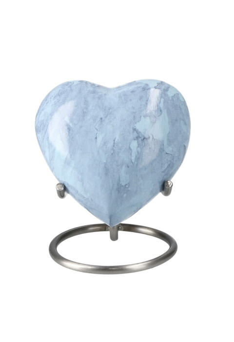 beproeving uitbarsting welzijn Heart shaped mini urn 'Elegance' marble look (stand included) | legendURN |  Legendurn.com