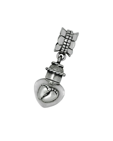 Kennis maken Oorlogsschip Blootstellen Silver ashes charm 'Baby feet' for Pandora bracelet | legendURN |  Legendurn.com