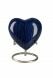 Heart shaped keepsake urn for ashes 'Elegance' marble look (stand included)