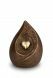Ceramic keepsake art urn 'Tear in loving memory'