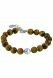 Tiger`s-eye bracelet with silver ash element