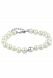 Freshwater pearl bracelet with silver ash element
