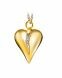 Golden ashes pendant heart with brilliant stone 0.04 crt