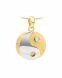 Ash pendant 14k. yellow & white gold 'Yin Yang' (1 diamond / 0.02 crt.)
