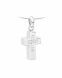 Ash pendant 925 silver 'Cross' (zirconia stones)
