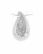 Ash pendant 925 silver 'Drop' (zirconia stones)
