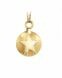 Golden cremation ashes pendant 'Star'