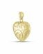 Pendant for ashes 'Baroque heart' made of gold