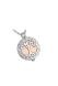 Stainless steel ashes pendant 'Tree of life' rose gold colored
