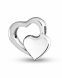Ashes pendant with zirconia stones 'Heart'