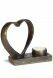 Sculpture funeral urn 'With heart and soul'