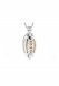 Stainless steel ashes pendant 'Angel wing'