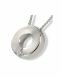 Ashes pendant with two chambers and zirconia stone