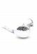 Crystal glass mini urn 'Bird' white