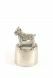 Pewter Bouvier cremation ashes urn