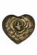 Cremation ashes mini urn 'Heart and rose'