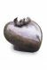 Bronze adult urn 'Heart with love birds'