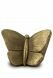 Small ceramic art urn for ashes Butterfly | gold color