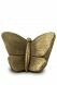 Small ceramic art urn for ashes Butterfly | gold color