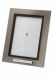 Photo frame with small tube for cremation ashes | silver colored