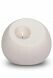 Porcelain urn 'Lumos' with candle holder matte white