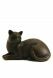Brown coloured cat urn