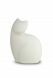 White cat cremation ashes urn