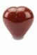 Heart shaped glass keepsake urn red