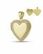 Ashes pendant 14 krt. yellow golden heart and brilliant