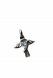 Stainless steel ashes pendant 'Angel wing'