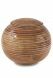 Porcelain urn for ashes 'Sfera' - Rust brown - hand-painted