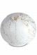Porcelain urn for ashes 'Sfera' - Carrara marble with gold-colored veins motif