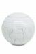 Porcelain urn for ashes 'Sfera' - Metallic silver-colored flowers