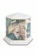 Porcelain cremation urn for ashes 'Esagono' | Colorful leaves