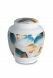 Mini cremation urn for ashes of porcelain 'Classica' | Multicolor with natural structure