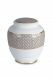 Mini cremation urn for ashes of porcelain 'Classica' | Four-leaf clovers with double gold-colored edges