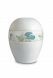 Keepsake urn of porcelain 'Planet' - Band with flowers