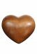 Heart cremation urn for ashes made of wood - dark stained