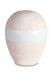 Porcelain urn for ashes 'Planet' - Coral pink relief