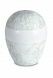 Porcelain urn for ashes 'Planet' - Marine water relief - green