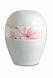 Porcelain urn for ashes 'Planet' - Band with pink flowers