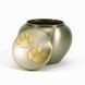 Dog urn with two paw prints