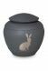 Pet urn with rabbit silhouette