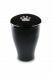 Pet urn with paw print black