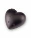 Pet urn with pawprints 'Heart' satin black in several sizes