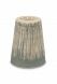 Handmade pet urn with pawprints in several colors