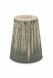 Handmade pet urn with pawprints in several colors