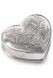 Pewter keepsake urn heart with buttterfly medium